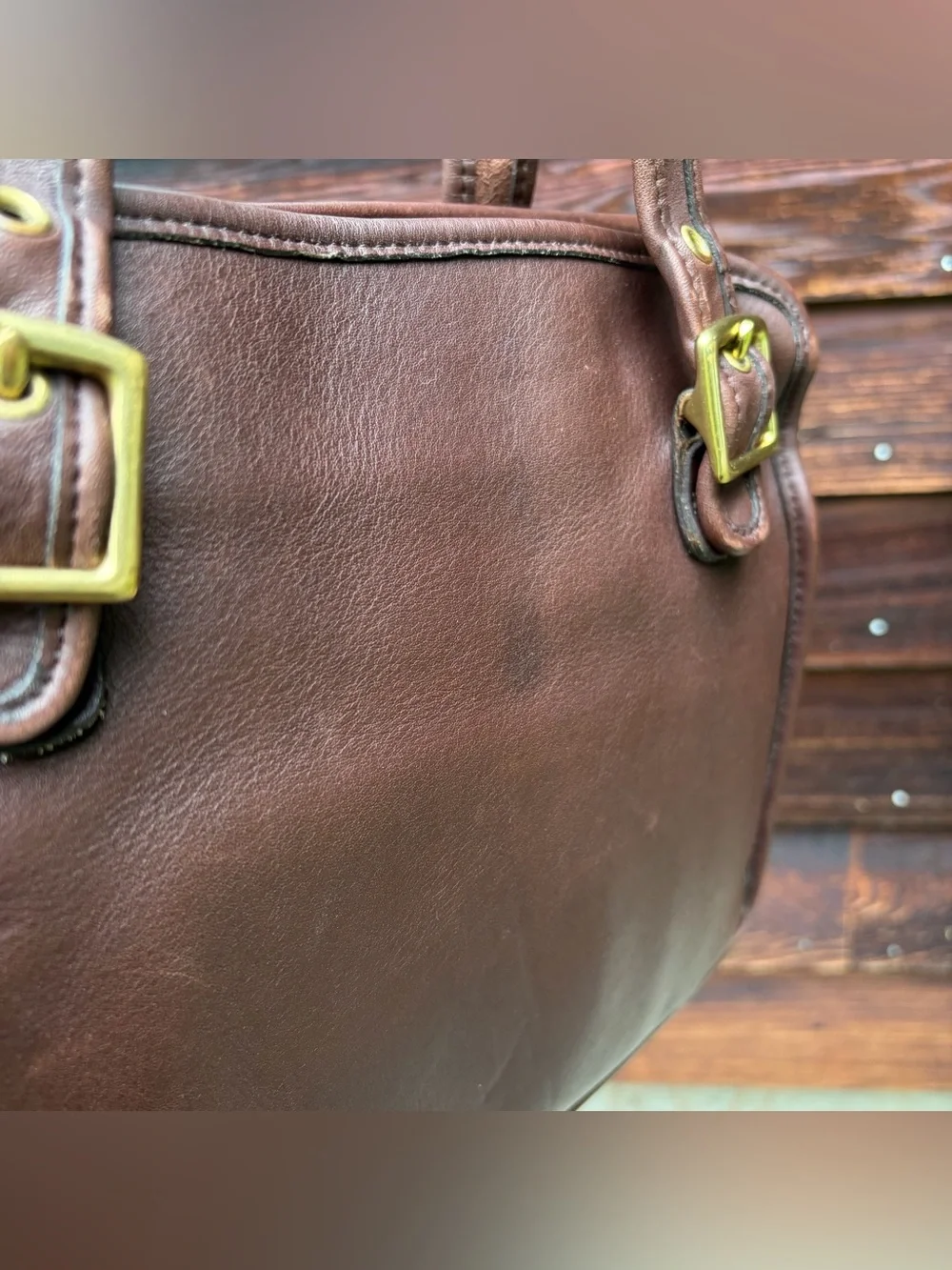 COACH Legacy Compartment Tote #9163 Mahogany Leather Vintage Y2K Shoulder Bag